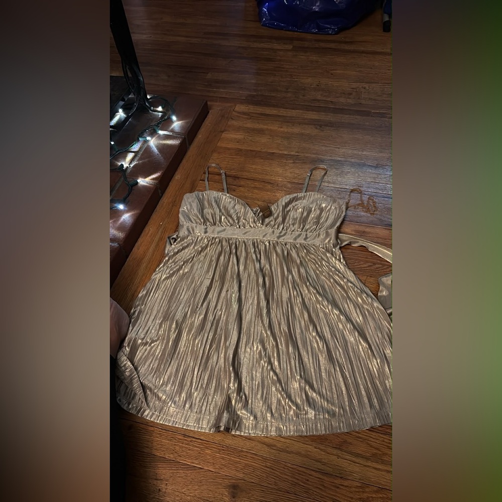 Copper Key Shimmering Gold Dress